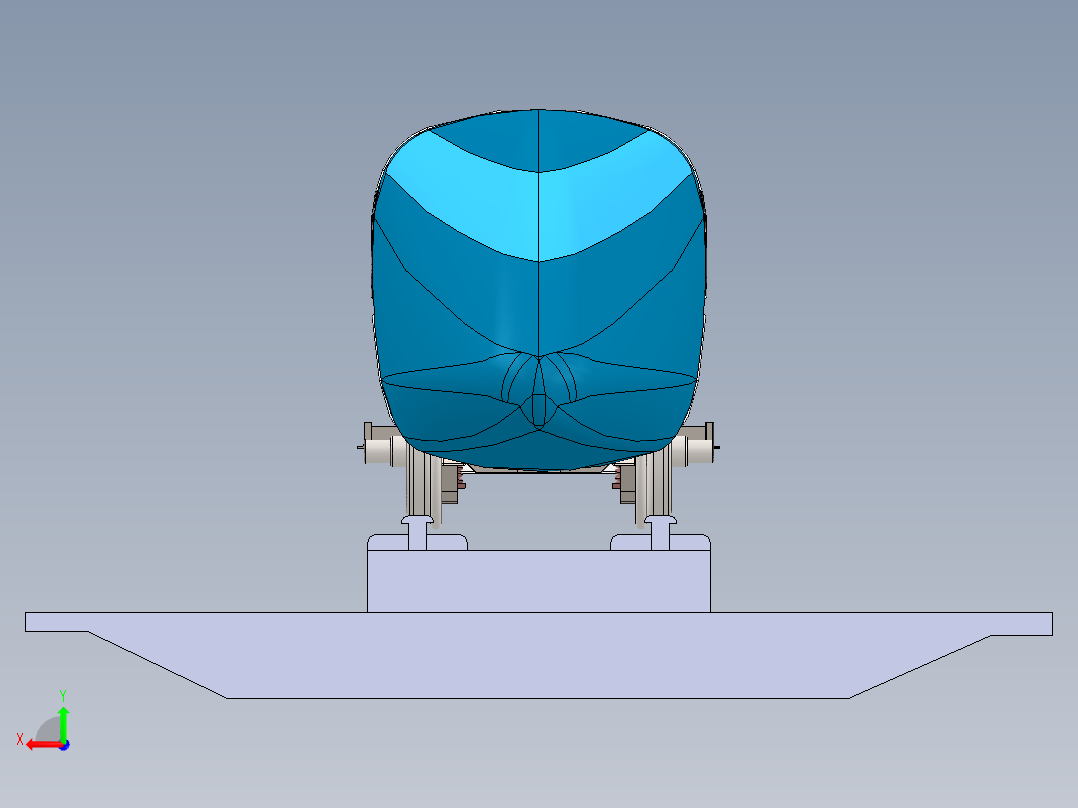 高铁模型后视图