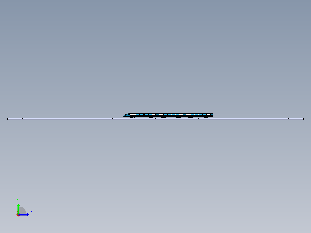 高铁模型左视图