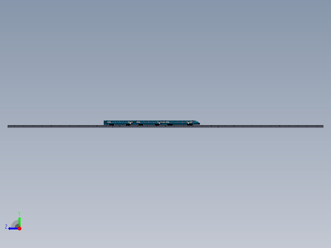 高铁模型右视图