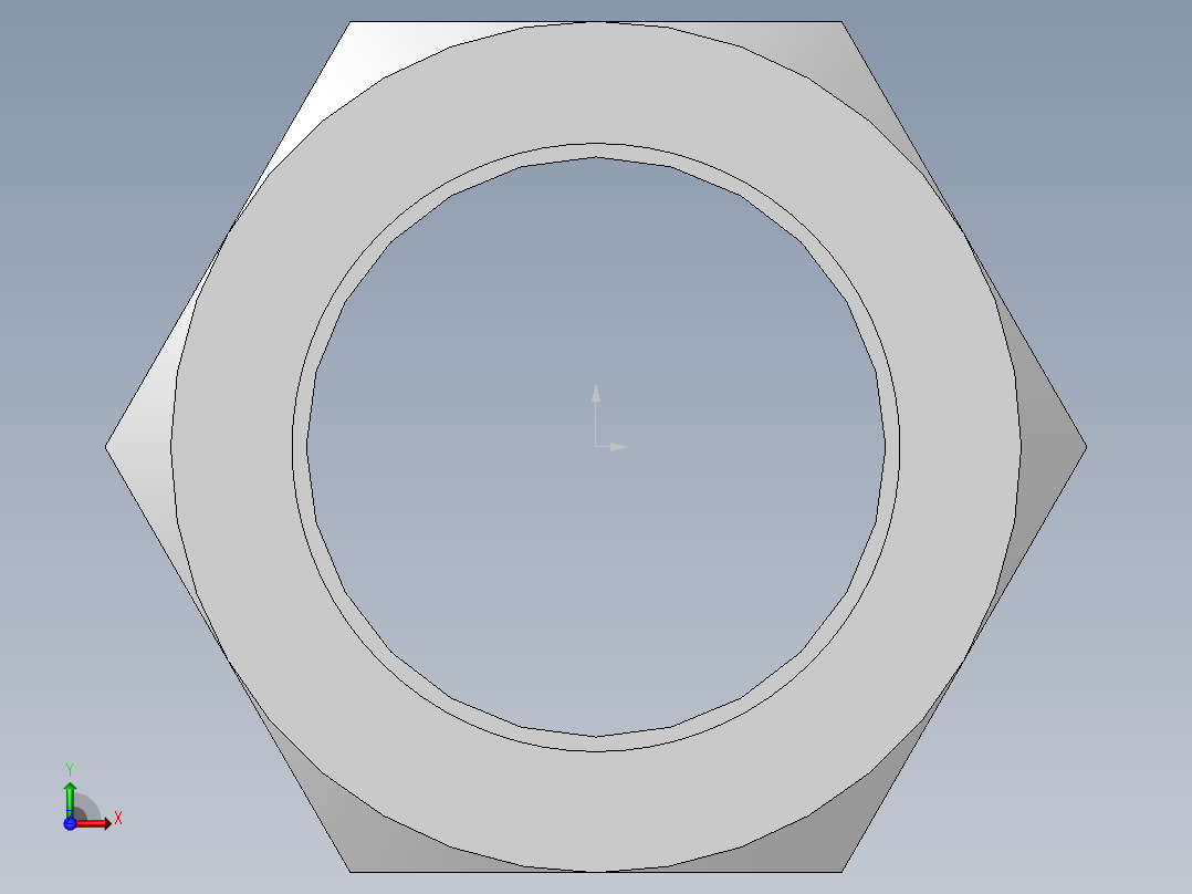 六角螺母C级M30前视图