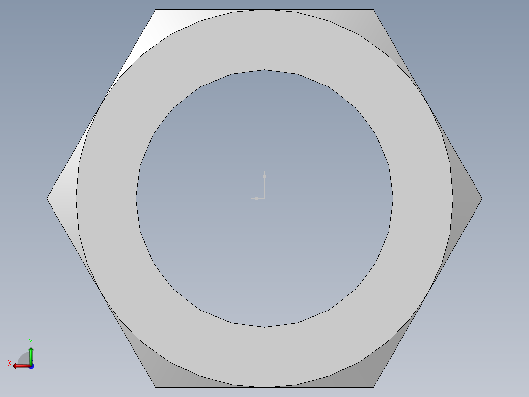 六角螺母C级M30后视图