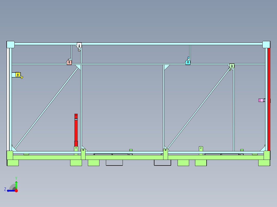 A0002590-豪华轿车钢架右视图