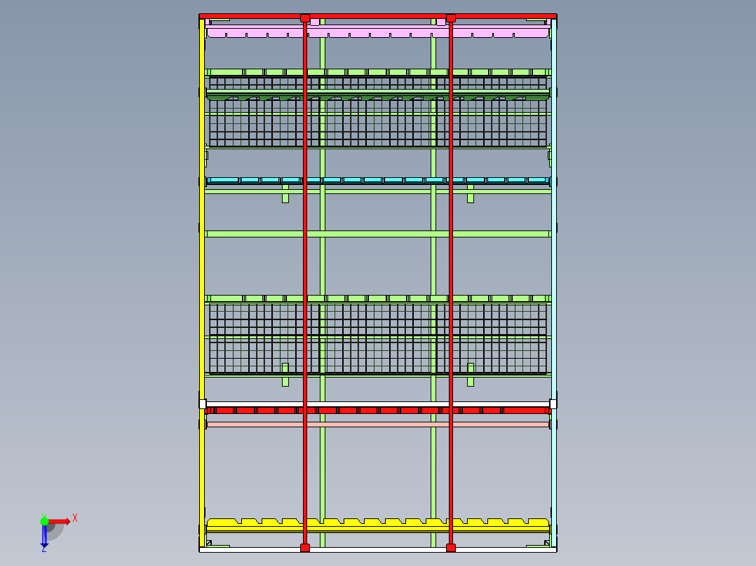 A0002590-豪华轿车钢架俯视图