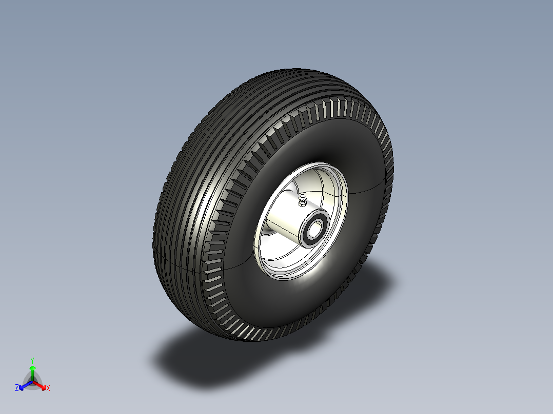 轮胎、车轮、轮毂(42)正等轴测图