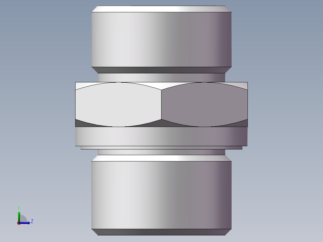 公制螺纹ED密封、1CM-22WD左视图