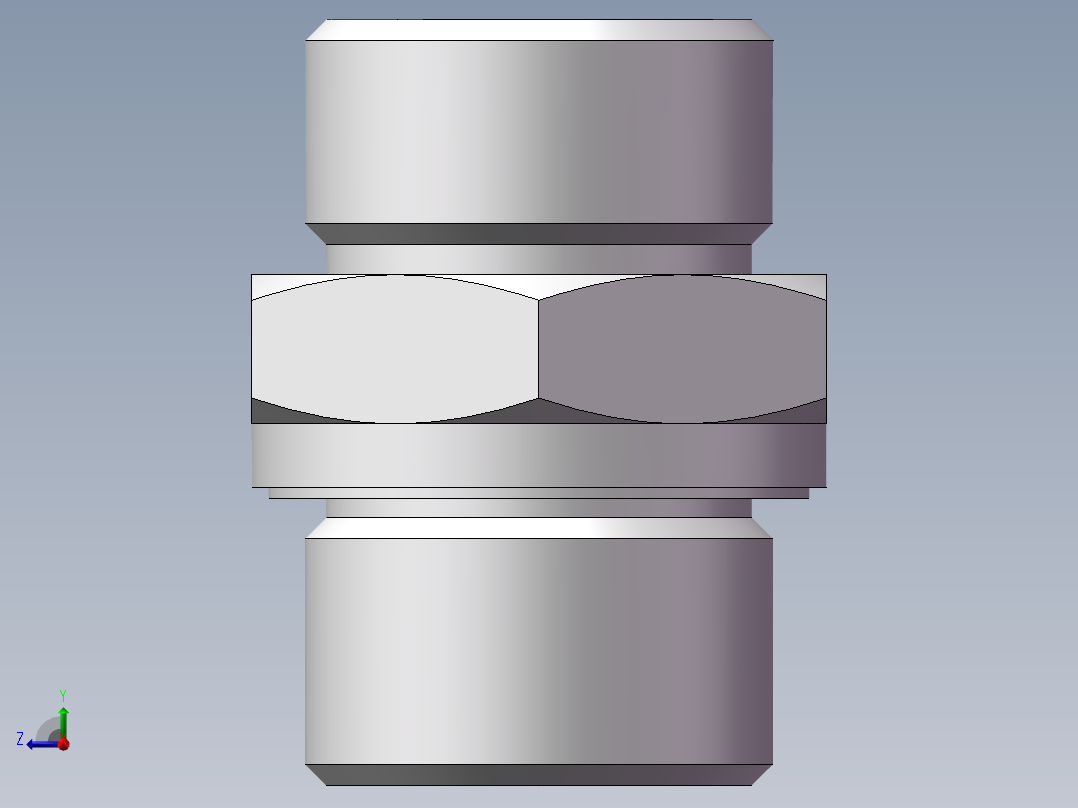 公制螺纹ED密封、1CM-22WD右视图