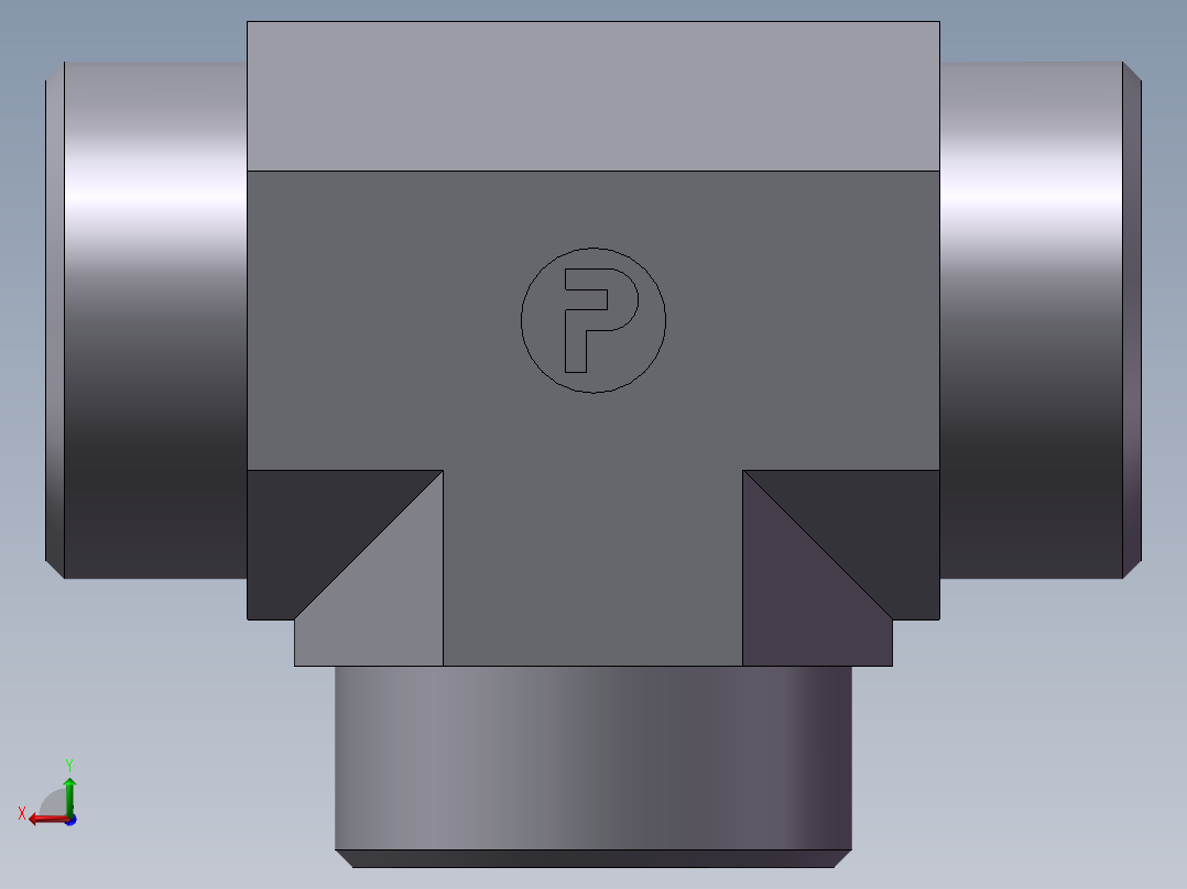 AC+AD 三通接头 T、AC-36后视图