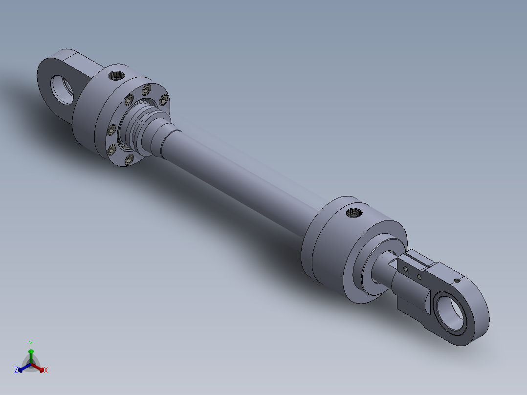 液压缸正等轴测图