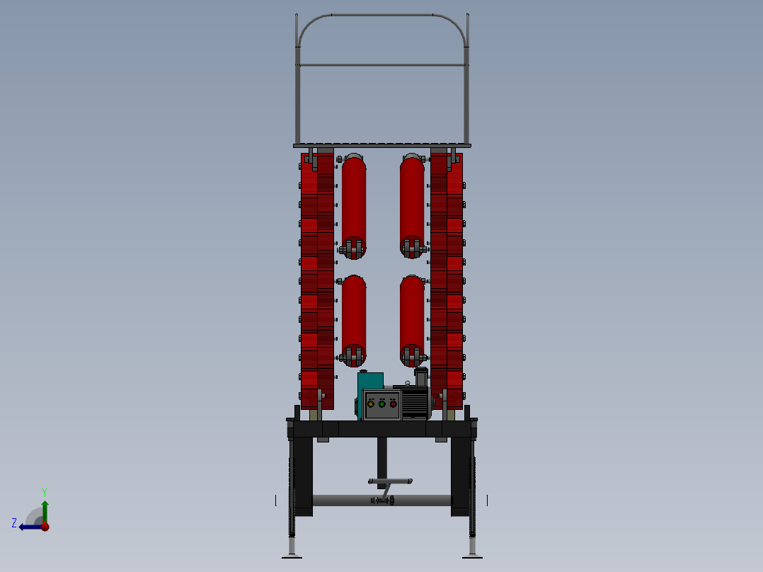 剪叉式升降机 、液压4轮升降平台右视图