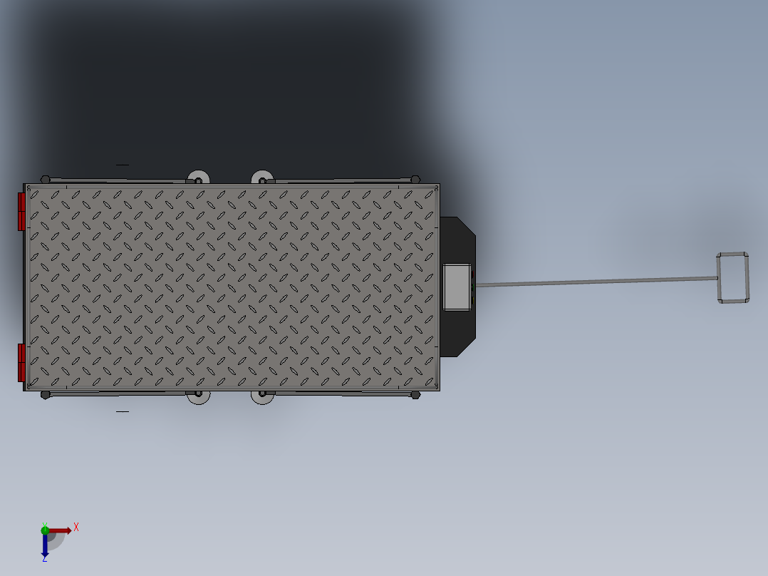 剪叉式升降机 、液压4轮升降平台俯视图