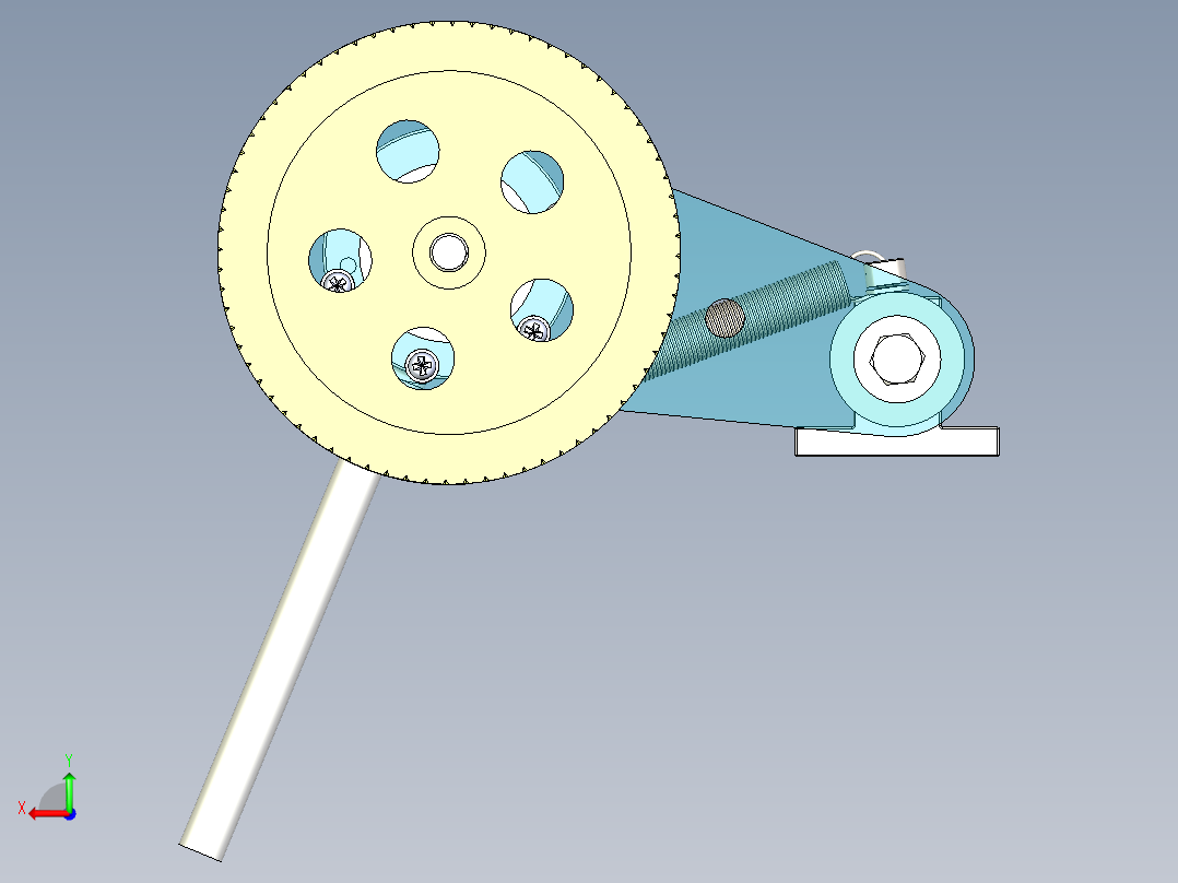 编码器支架后视图