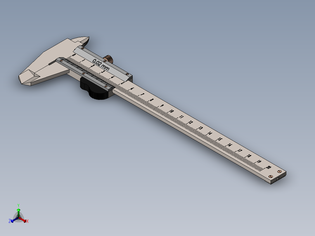 卡尺(19)正等轴测图