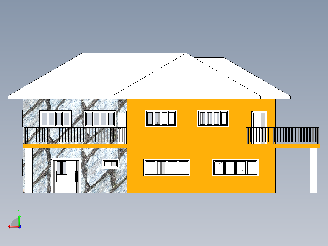 房子、建筑(128)后视图
