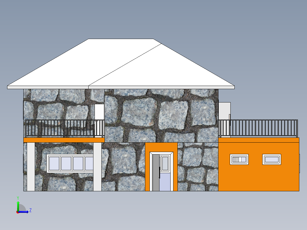 房子、建筑(128)左视图