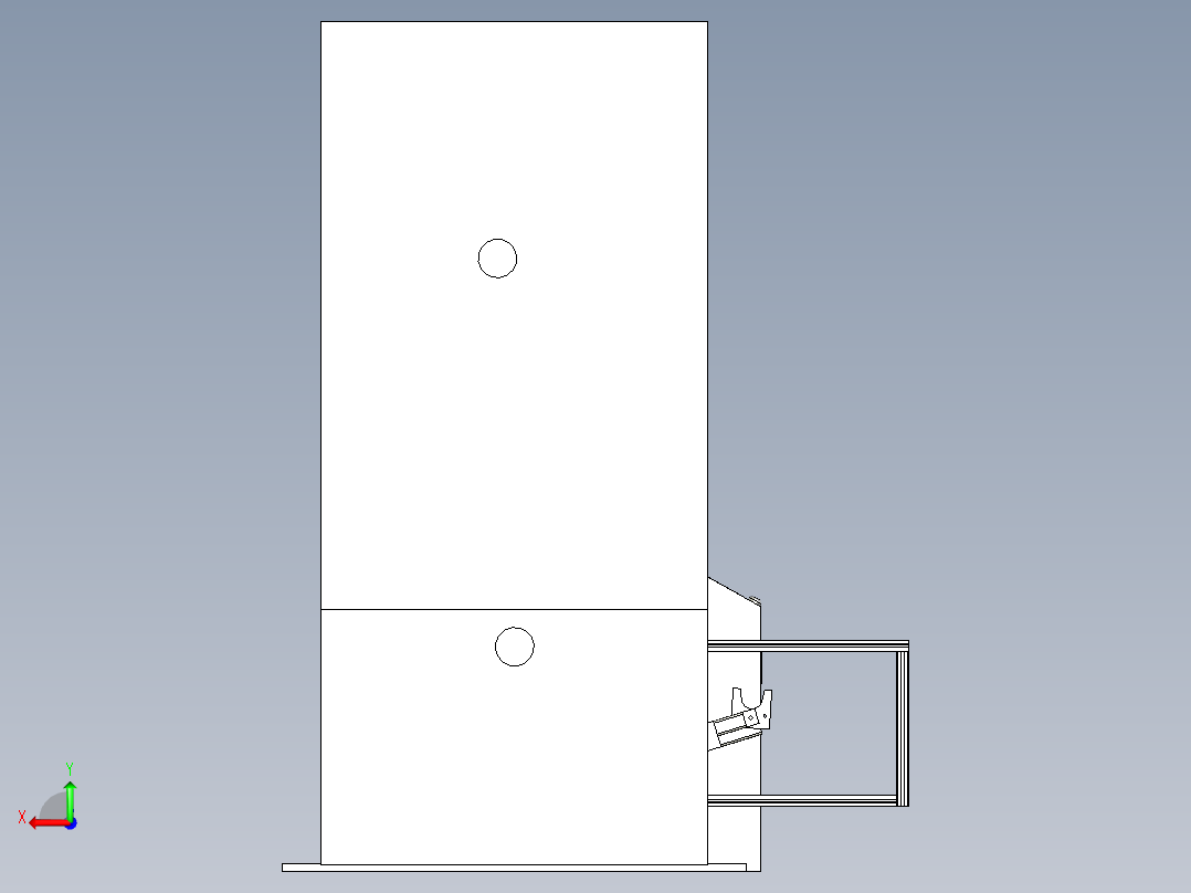 存放料架设备后视图