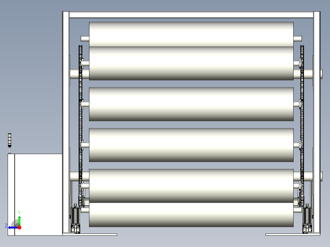 存放料架设备右视图