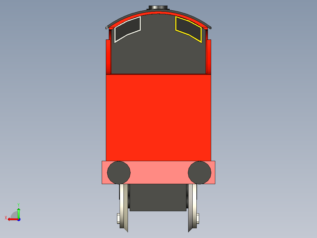 托马斯james-from-thomas-and-friends-模型格式为 -stp后视图