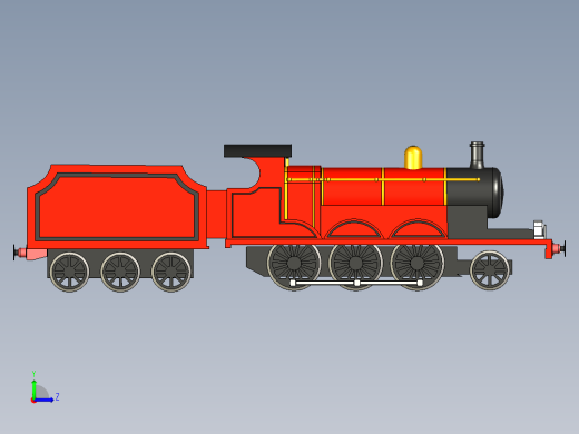 托马斯james-from-thomas-and-friends-模型格式为 -stp左视缩略图