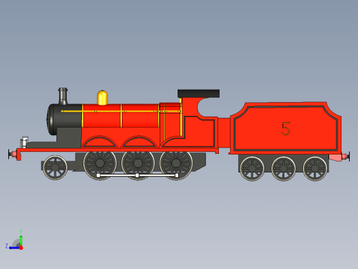 托马斯james-from-thomas-and-friends-模型格式为 -stp右视缩略图