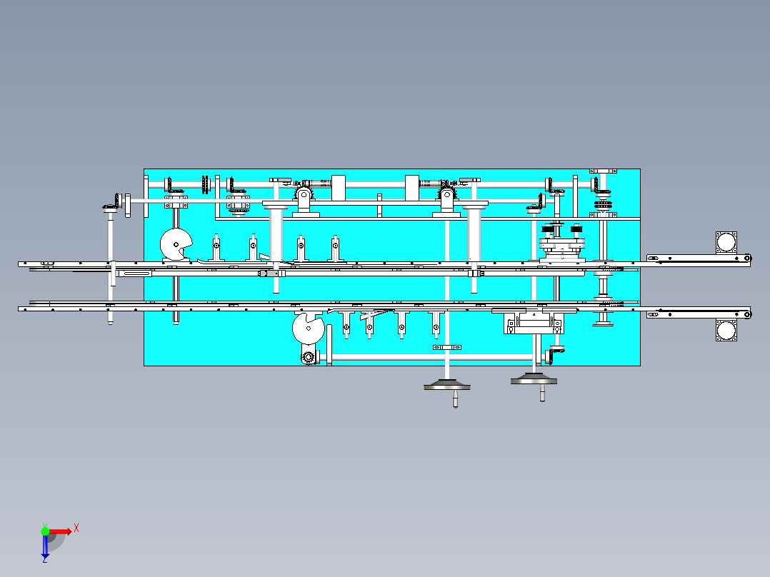 倍速输送线设计俯视图