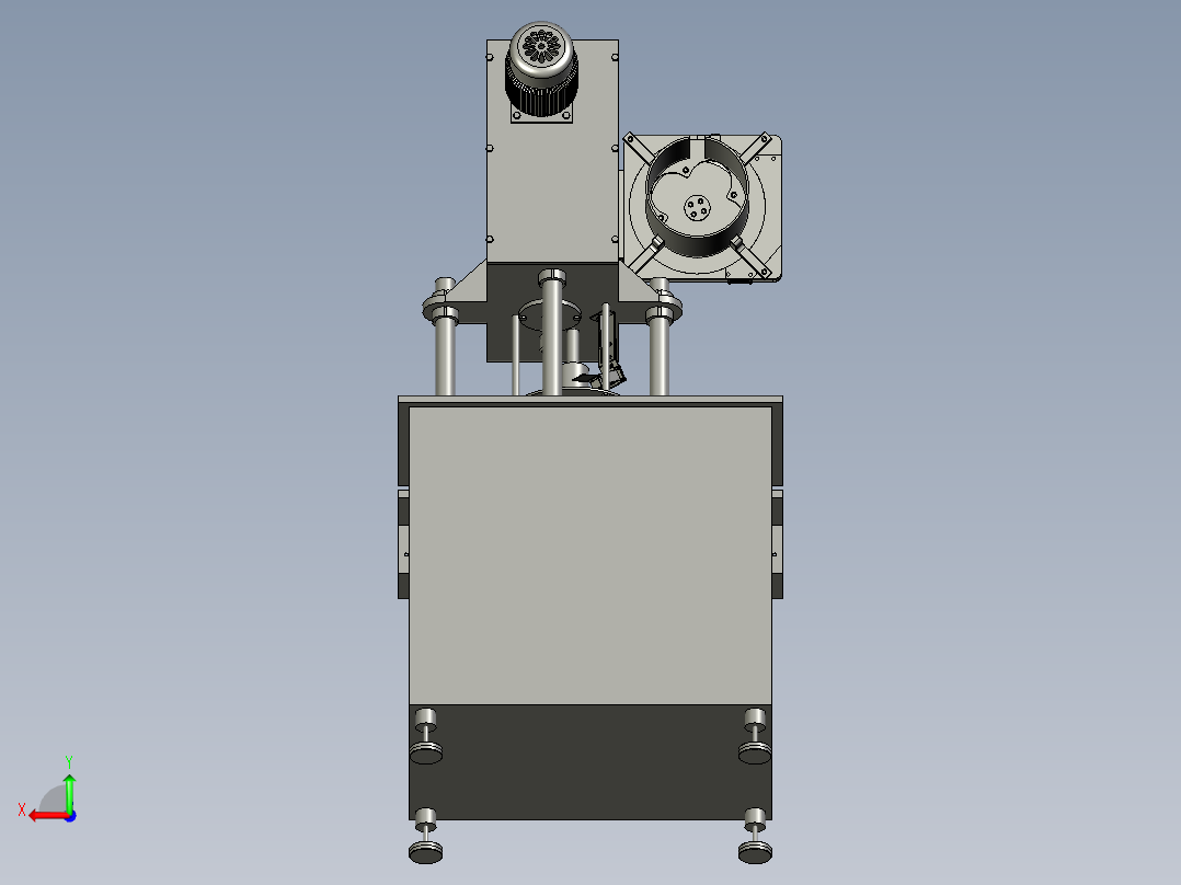 压盖机的自动加盖装置后视图