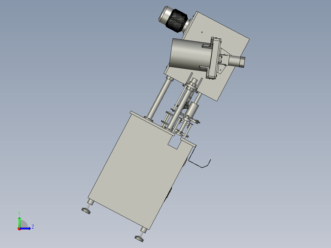 压盖机的自动加盖装置左视图