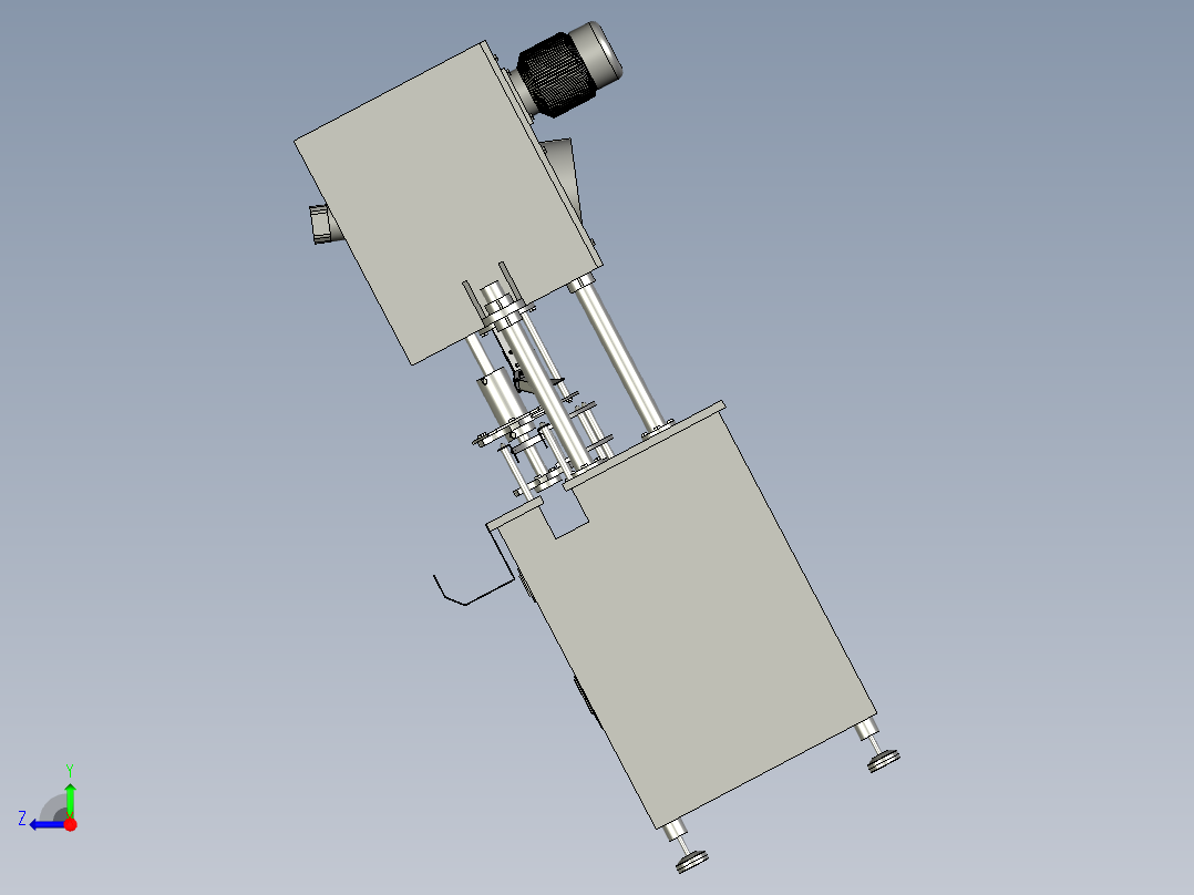 压盖机的自动加盖装置右视图