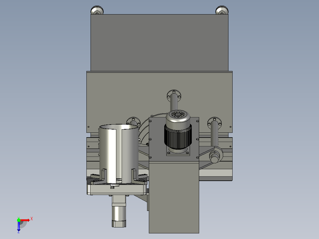 压盖机的自动加盖装置俯视图