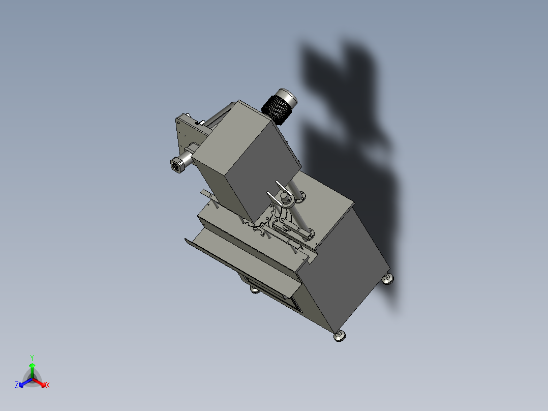 压盖机的自动加盖装置正等轴测图