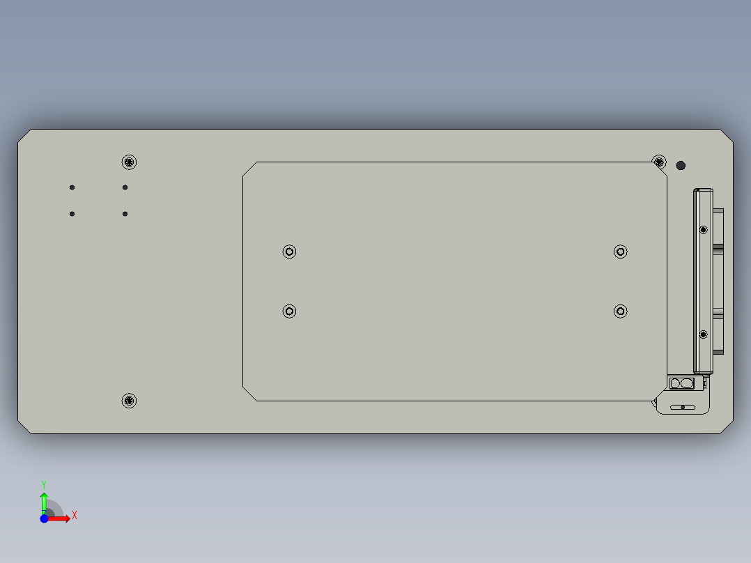 顶升组件前视图