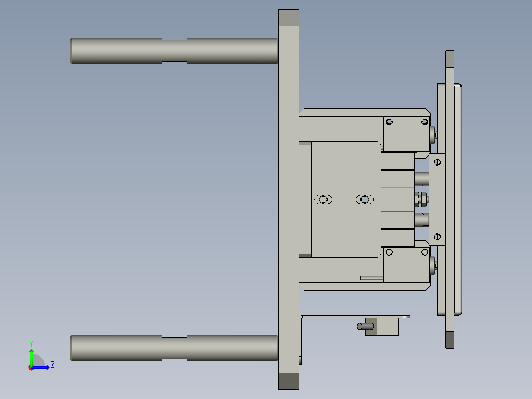 顶升组件左视图