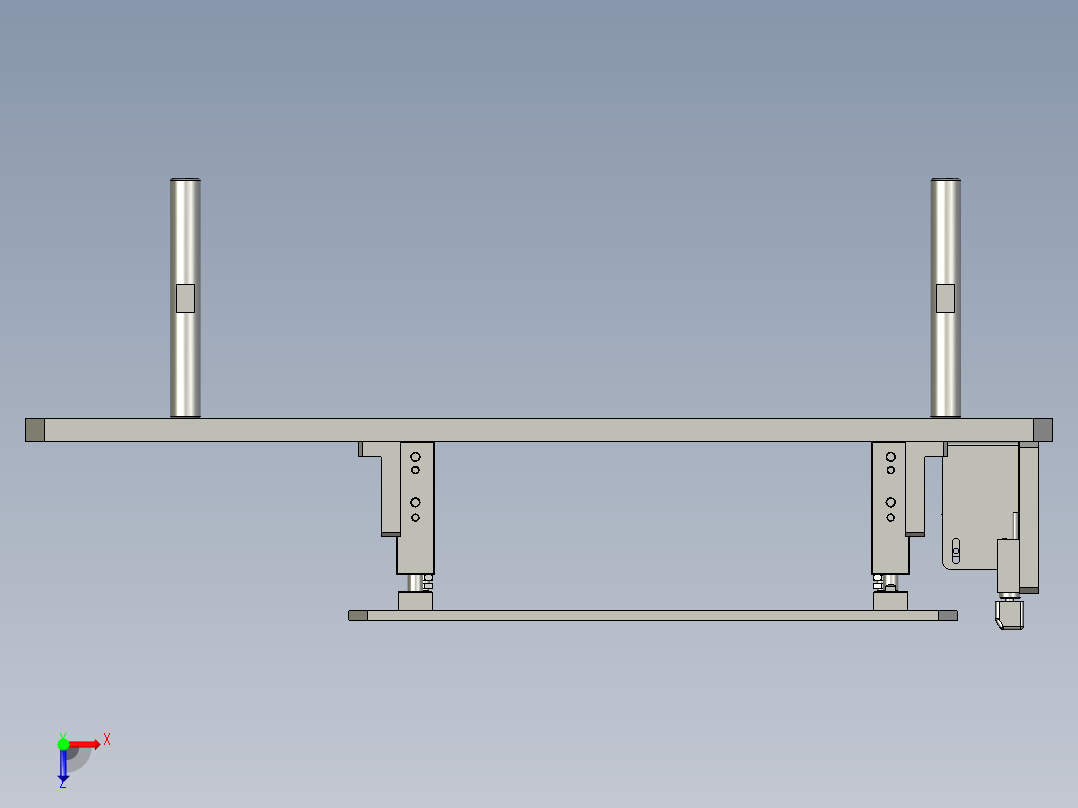 顶升组件俯视图