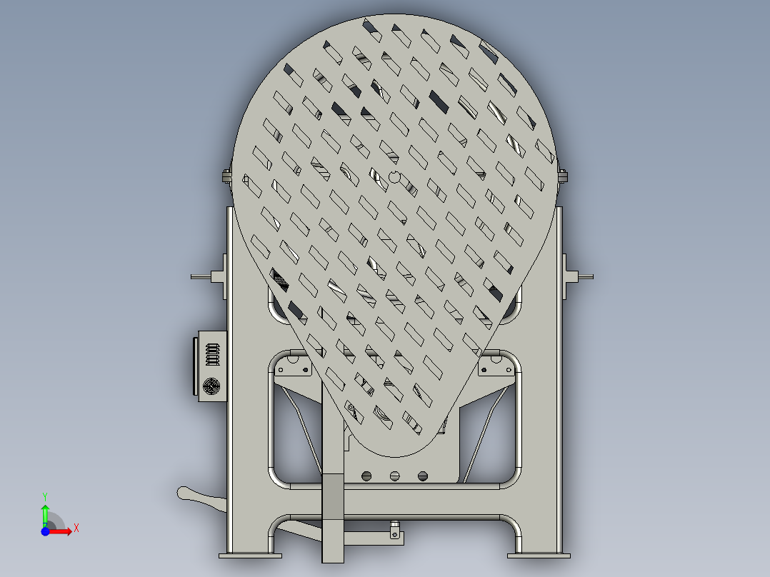 卷染机卷布辊蒸汽加热装置前视图