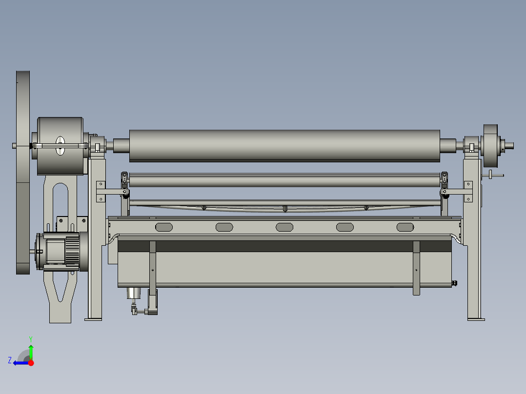 卷染机卷布辊蒸汽加热装置右视图
