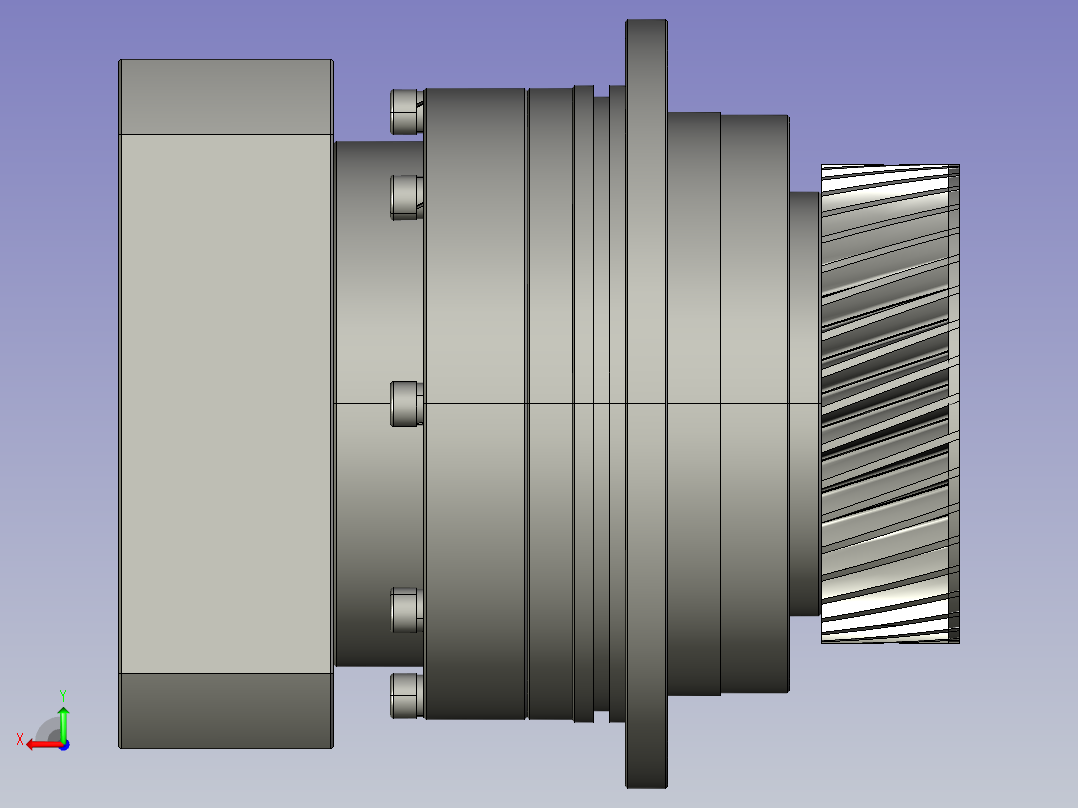 Y-FKD110-L1-22-110-145-M8-M2Z40(与电机轴不配)后视图