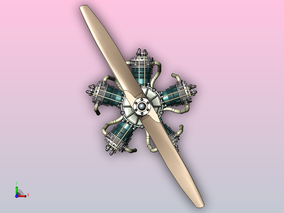 飞机引擎前视图