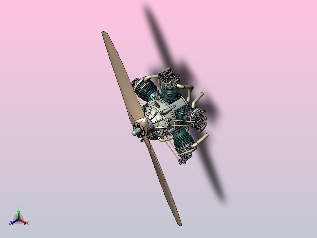 飞机引擎正等轴测图