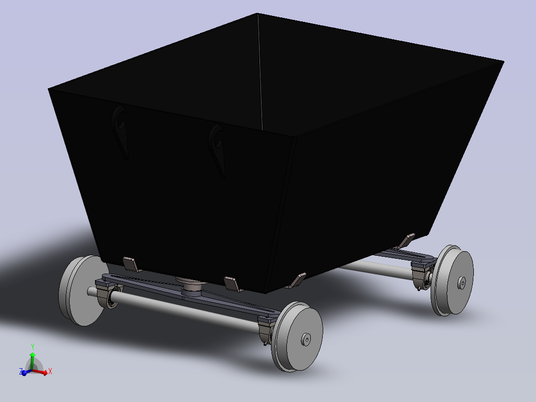 基础型简易手推车主视图