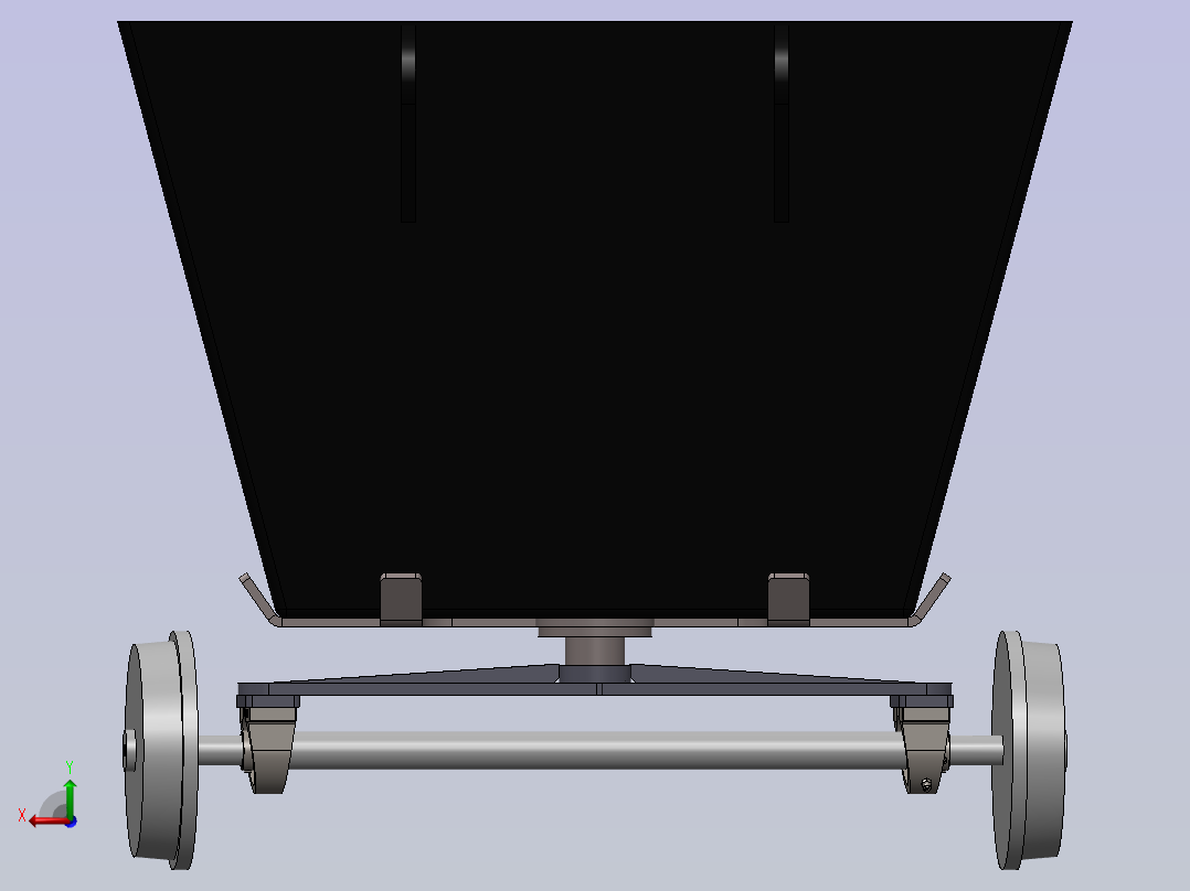 基础型简易手推车后视图