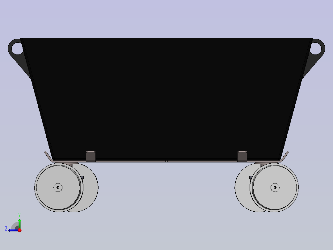 基础型简易手推车右视图