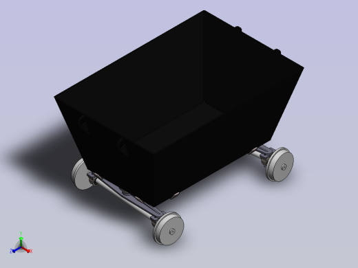 基础型简易手推车正等轴测缩略图