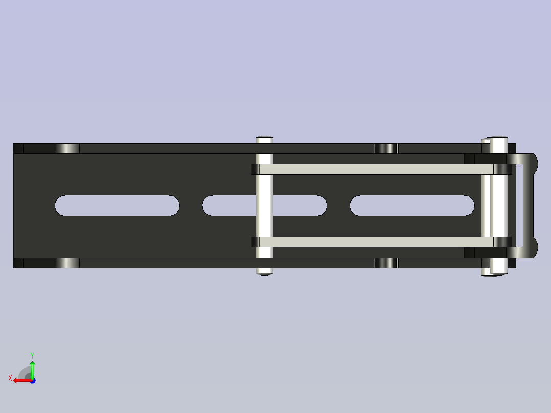 可折叠支撑支架后视图