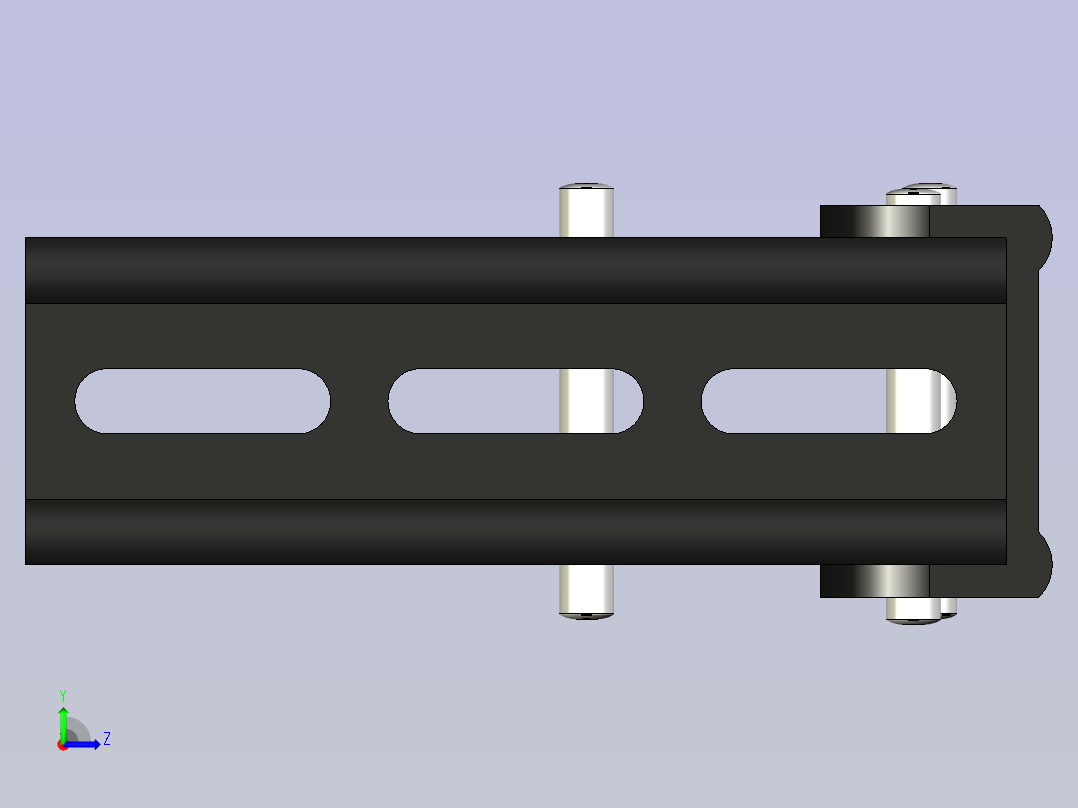 可折叠支撑支架左视图