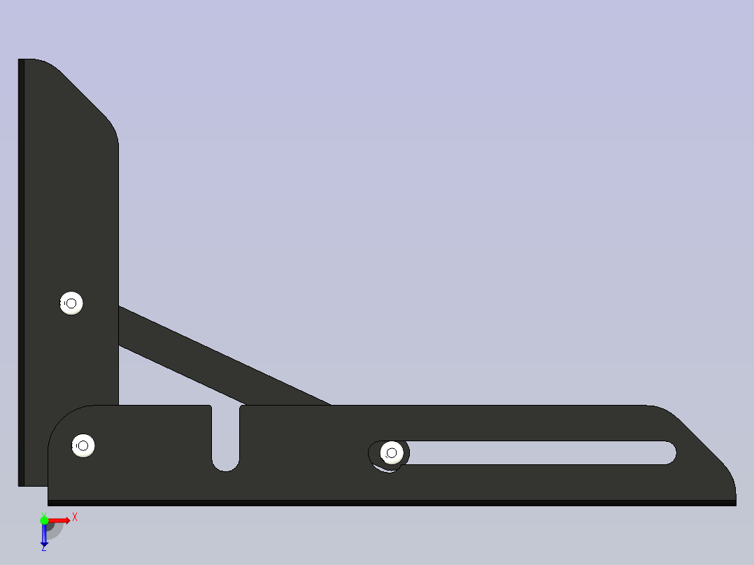 可折叠支撑支架俯视图