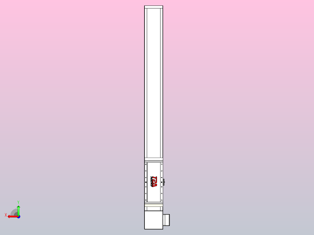 伺服电机集成皮带传动直线执行器TPA-OCB-140-256-L950-RP-P75-N3后视图
