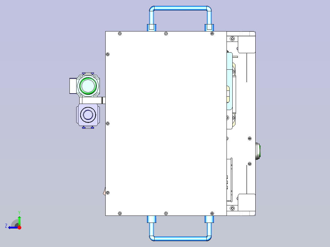 一款产品拆壳治具3D右视图