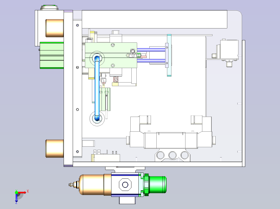 一款产品拆壳治具3D俯视图
