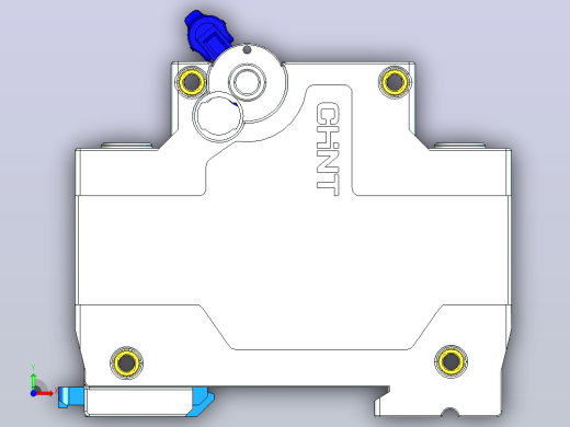 NXB-125G 3P小型断路器三维模型202306前视缩略图