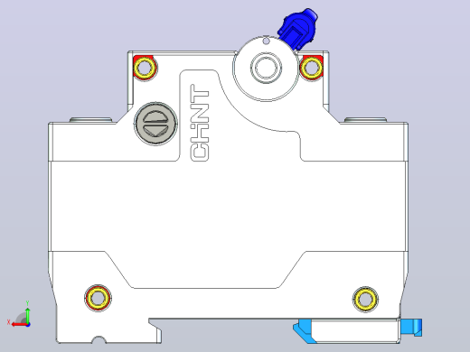 NXB-125G 3P小型断路器三维模型202306后视缩略图