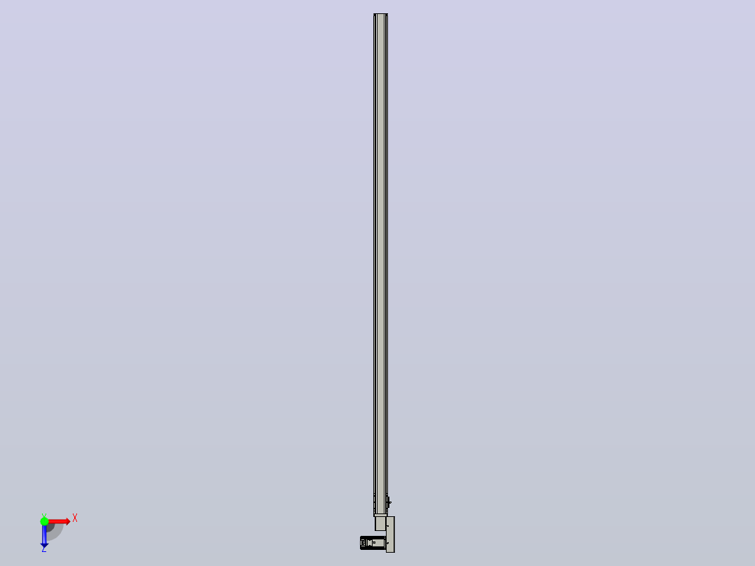 皮带直线轴半封闭可选导轨TPA-HNB-65S-90-L2150-MR-Y-P10-N3俯视图